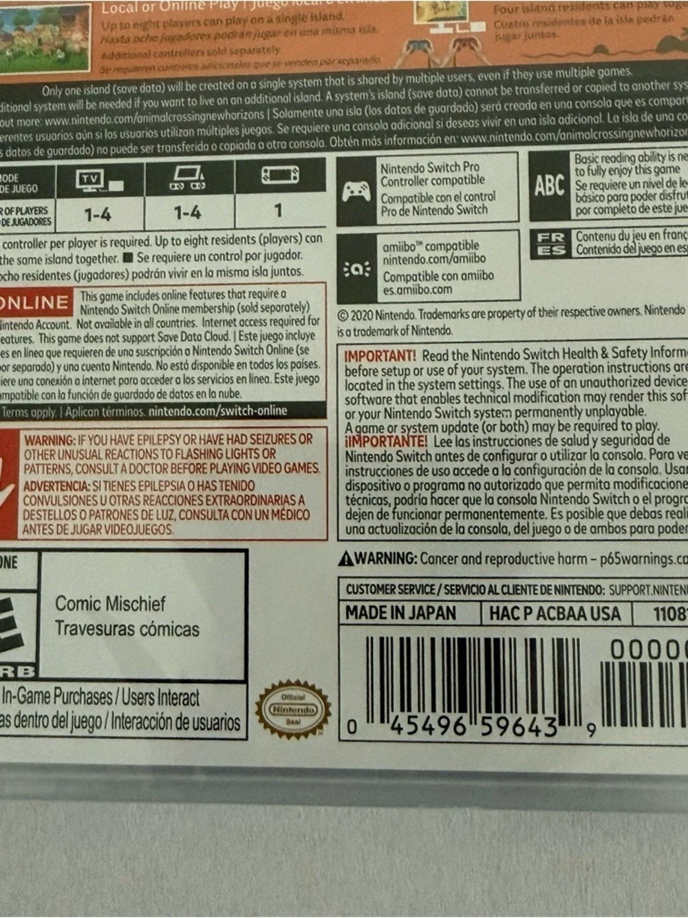 Animal Crossing New Horizons - Nintendo Switch In Original Package